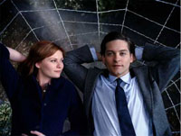 Peter and MJ hang out in a web