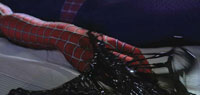 The symbiote attaches to the costume