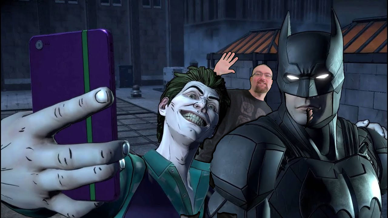 Photobombing the Batman selfie with the Joker!