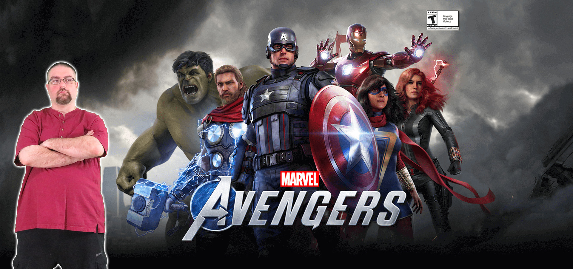 Marve's Avengers title screen