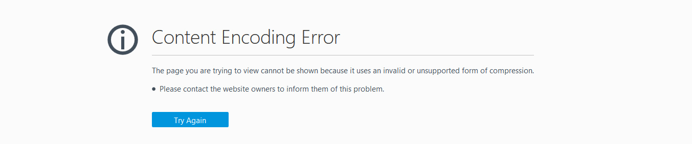 Content Encoding Error