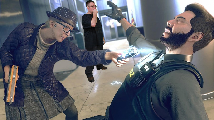 Wow, he didn't stand a chance against her.