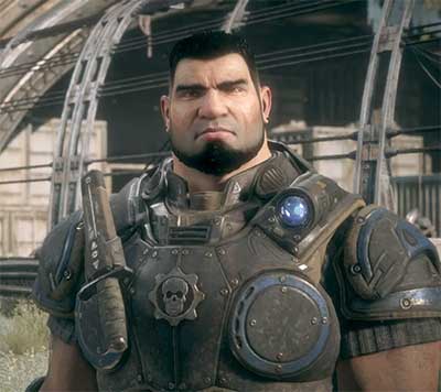 Dominic Santiago as he appears in the Gears of War video game.