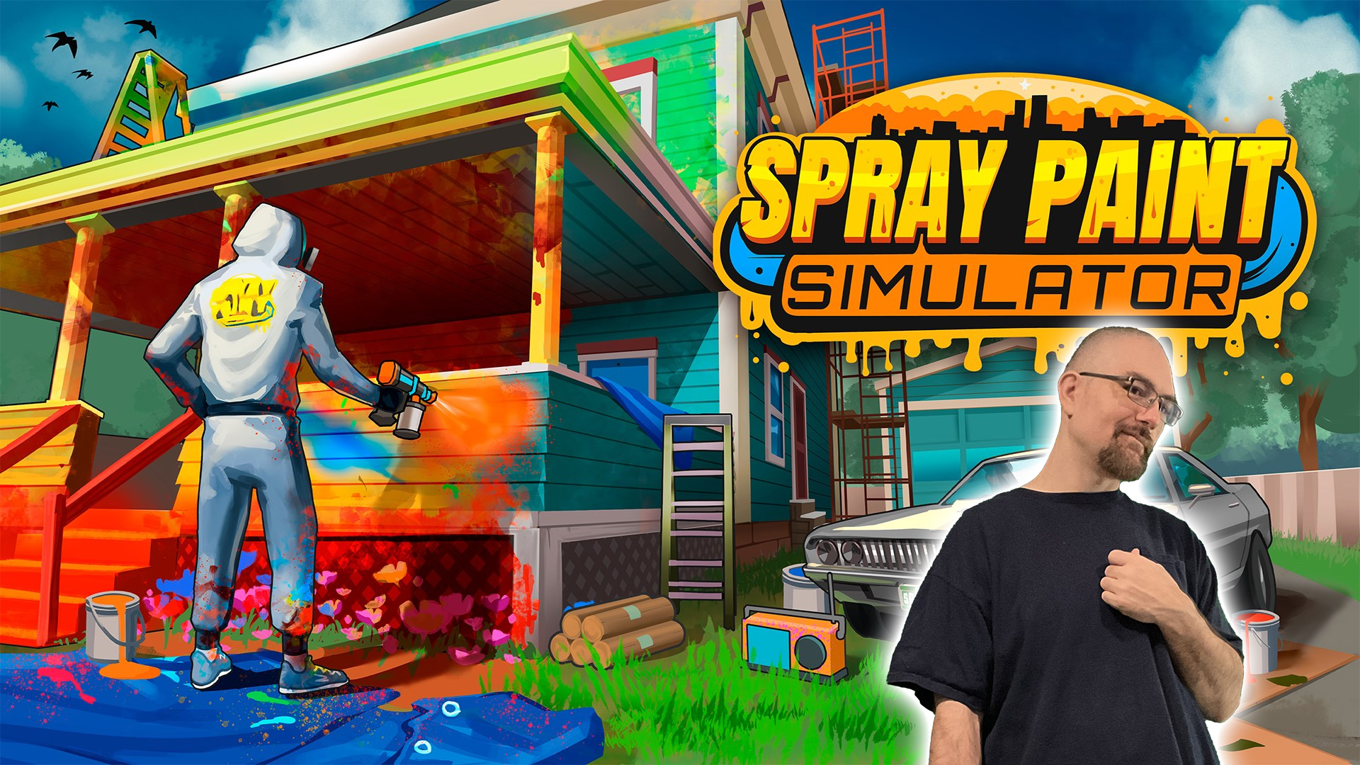 This isn't actually spray paint, it's a spray gun, but still fun!