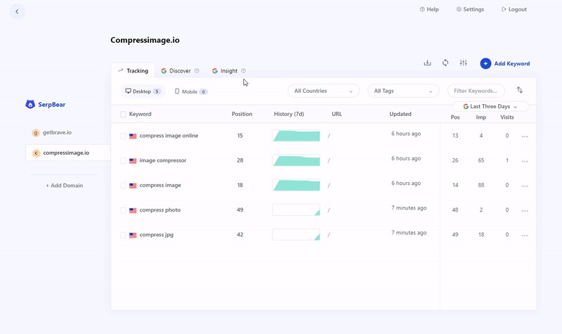 Serpbear is great, when it works
