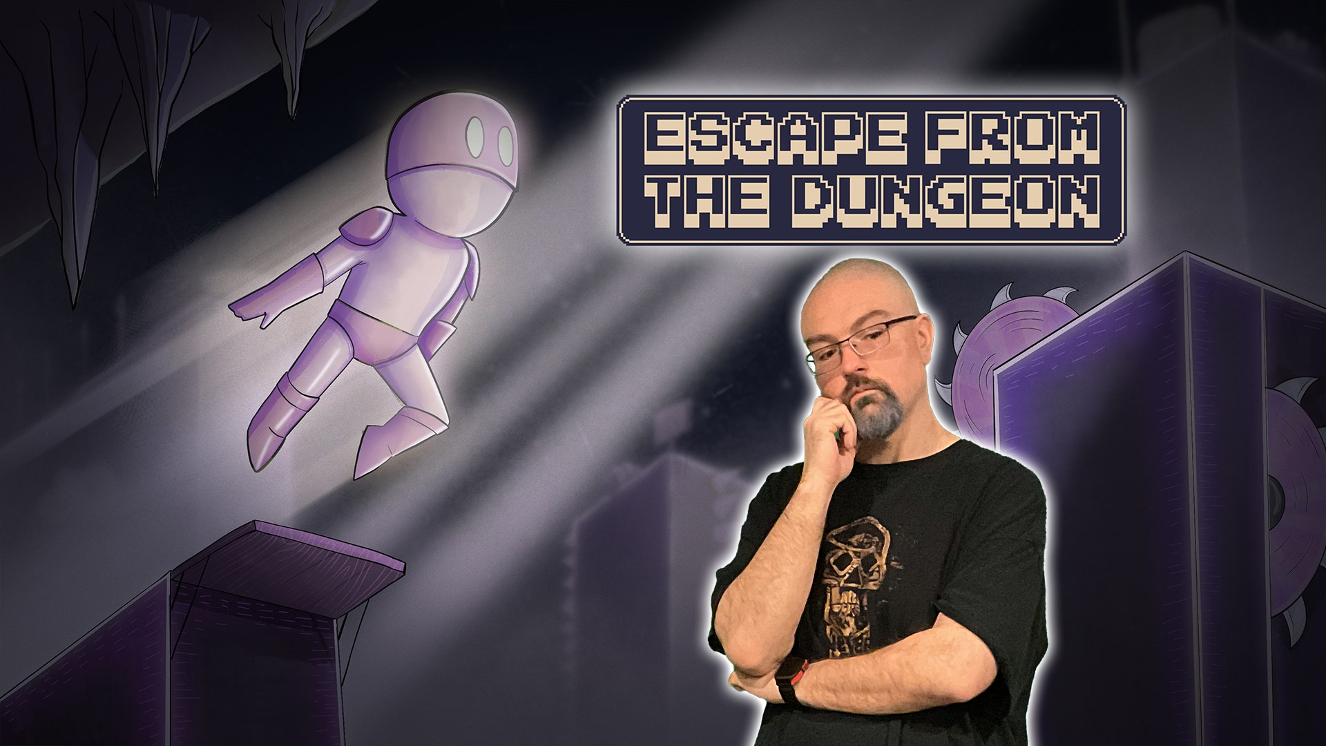 A man with a beard contemplates the 